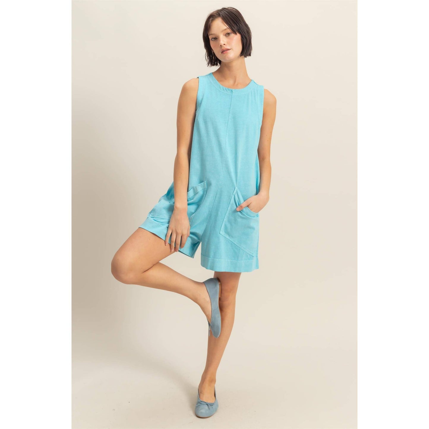 Maddie - Pocket Detail Sleeveless Comfy Romper