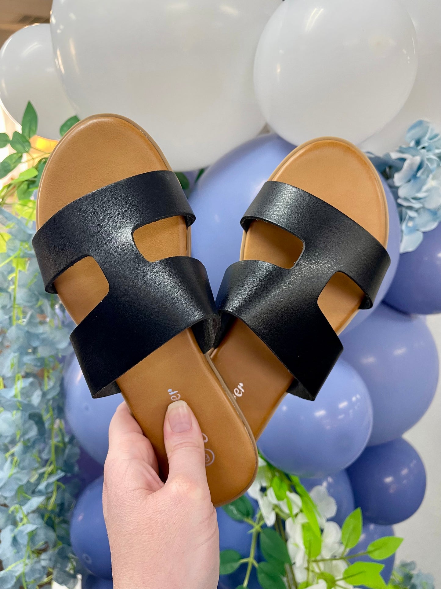 SIDE CUTOUT FLAT SANDAL- SALE