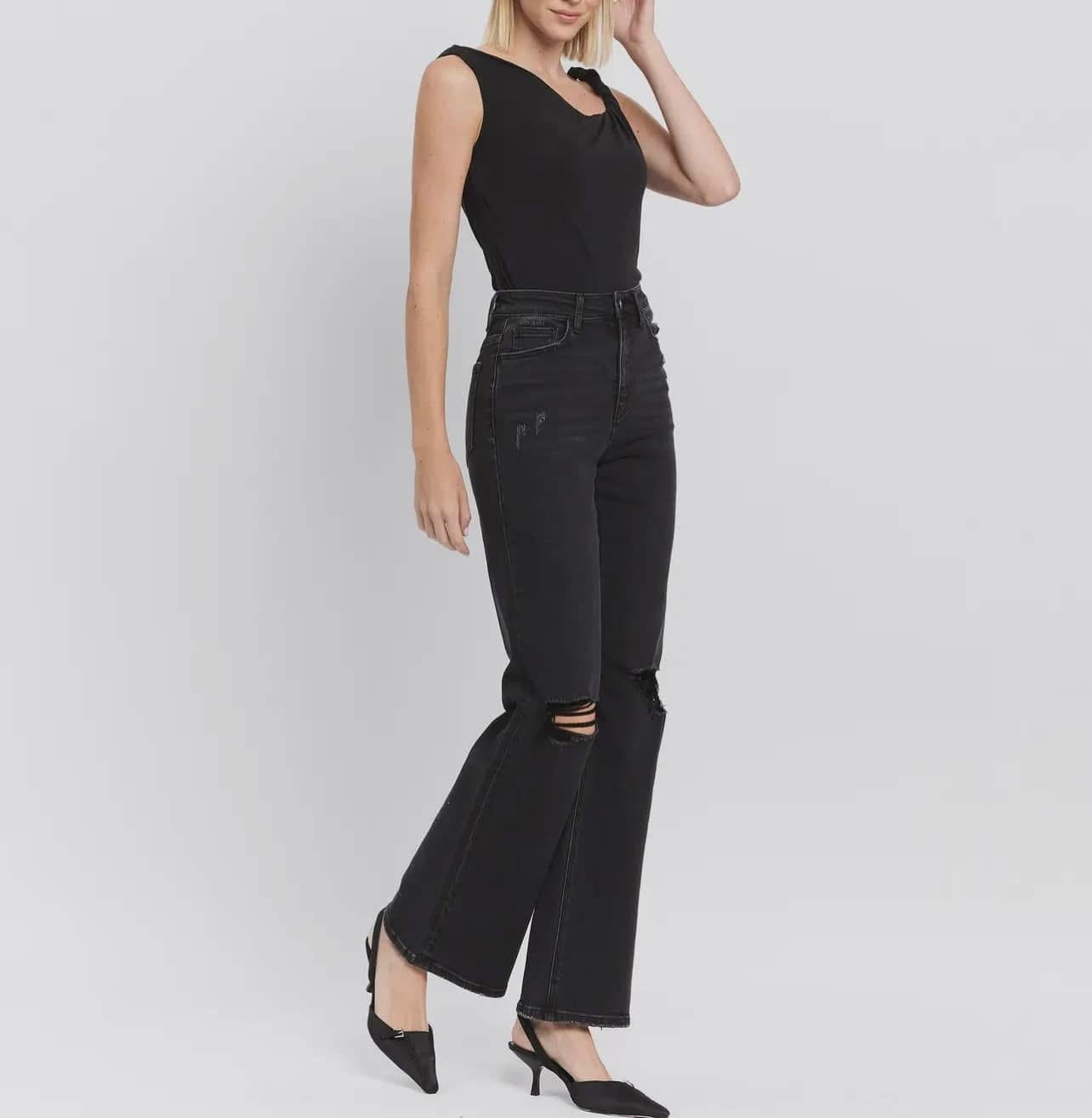 VINTAGE SUPER HIGH RISE 90’s FLARE JEANS - SALE