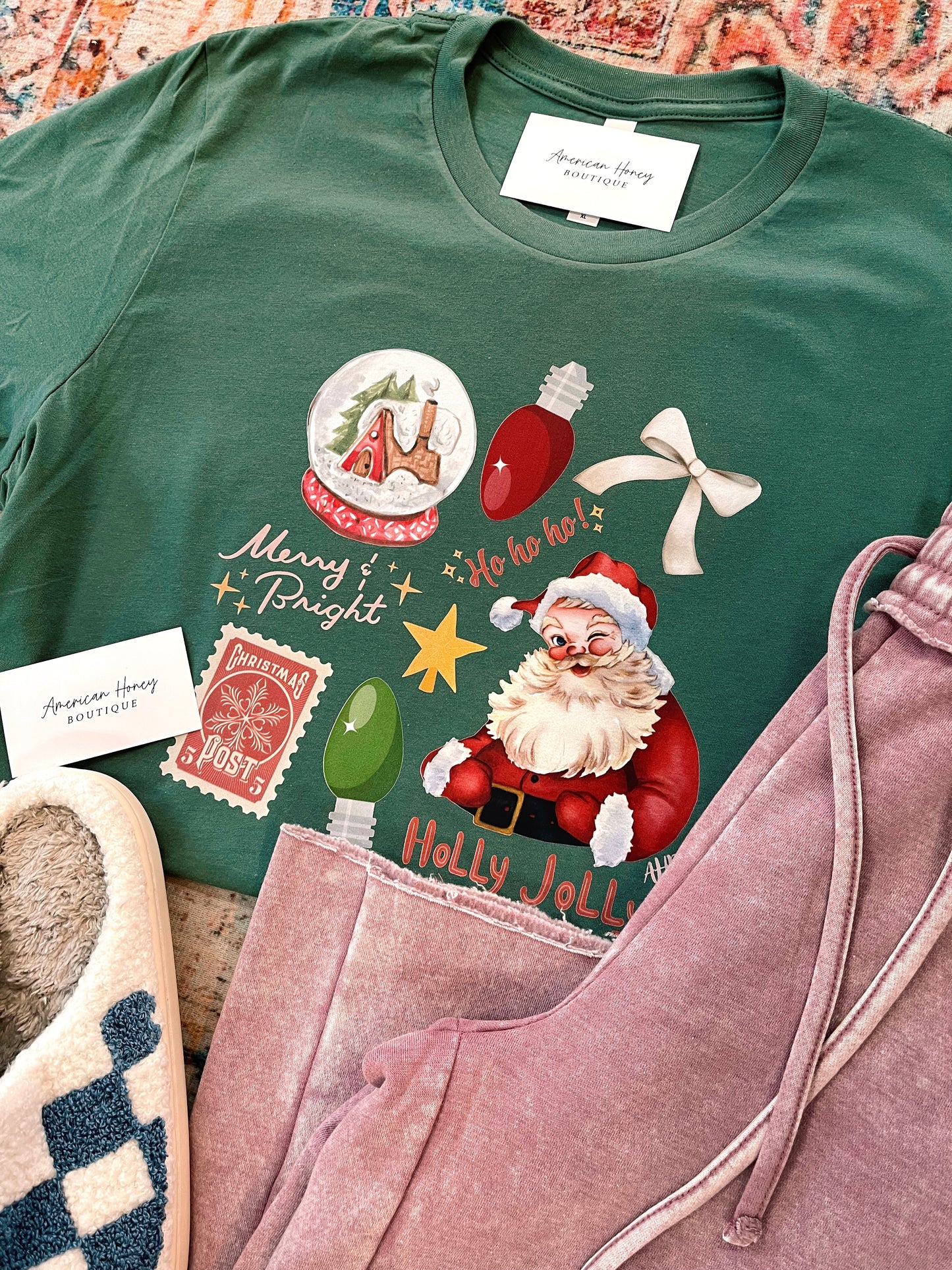 Merry & Bright Collage Tee