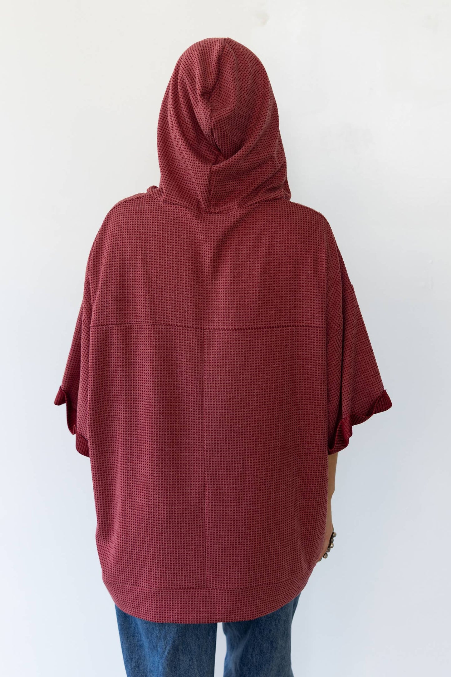Two Tone Hoodie Top