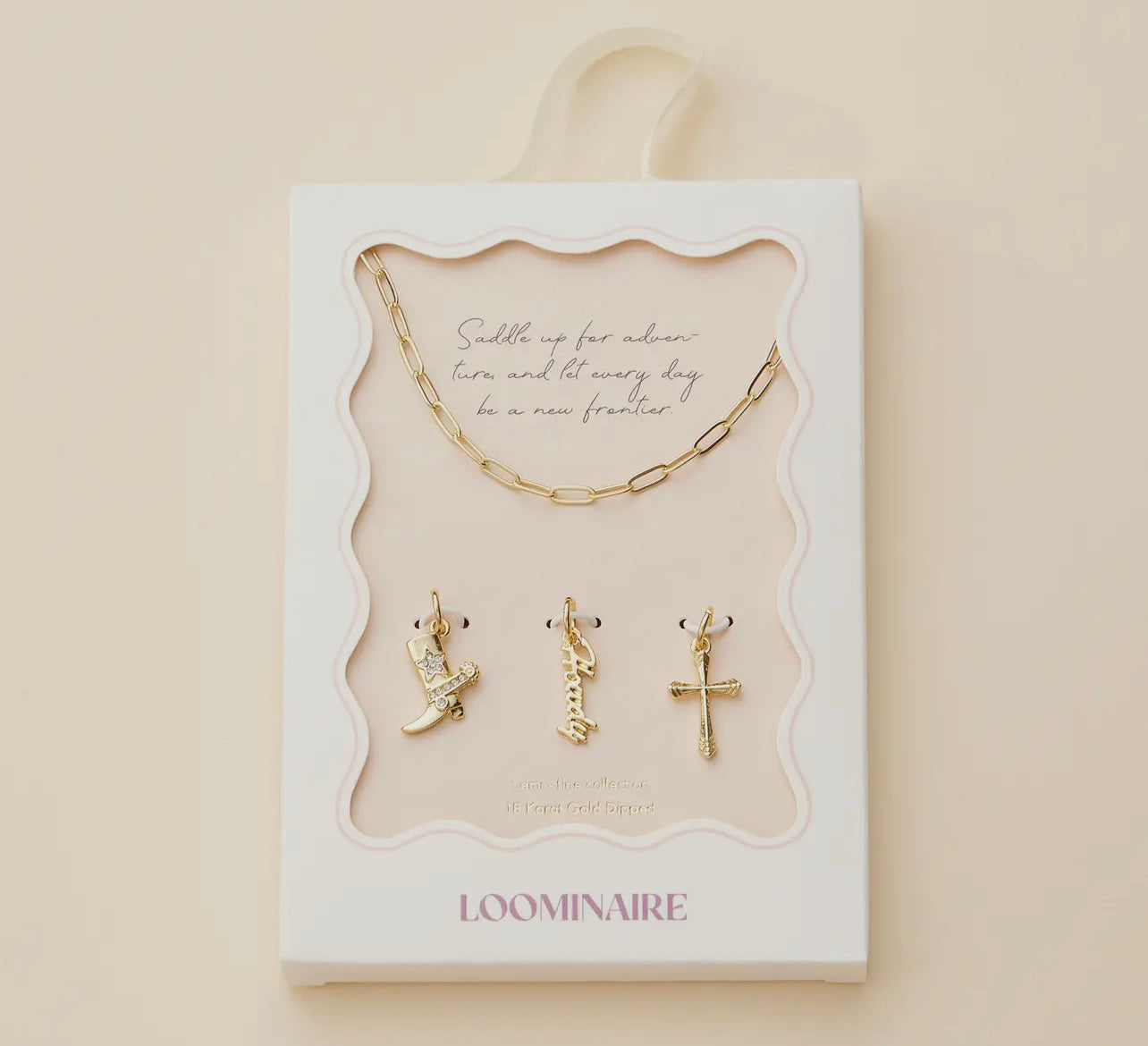 Gold Dipped 18K Western Charm Necklace