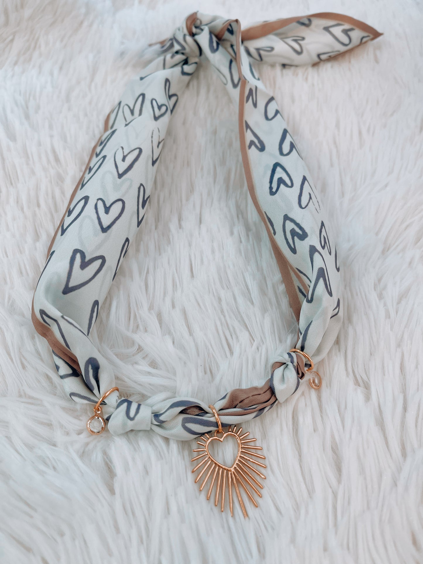 Heart of Gold Scarf Necklace