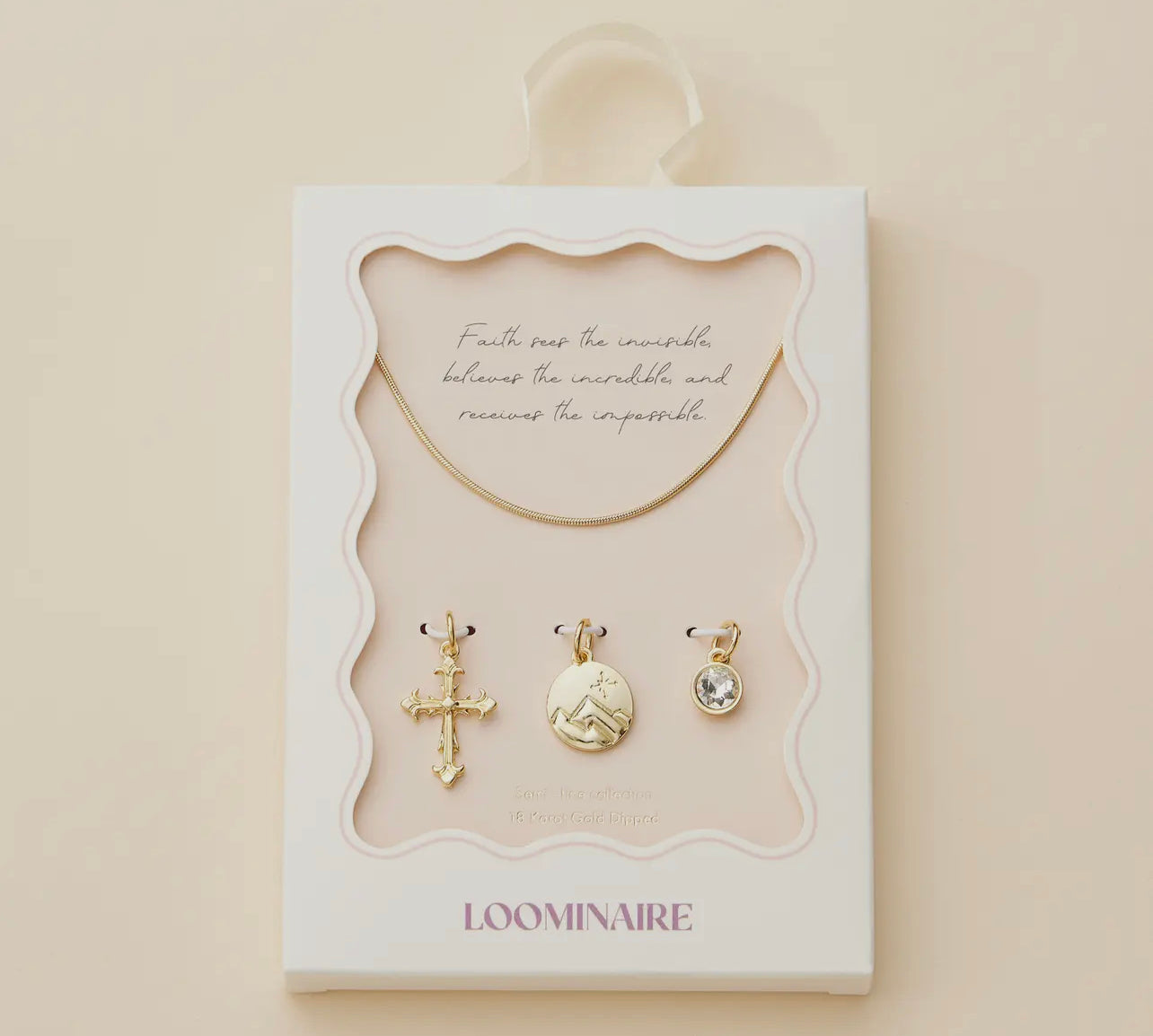 Faith and Adventure Gold Dipped 18K Charm Necklace