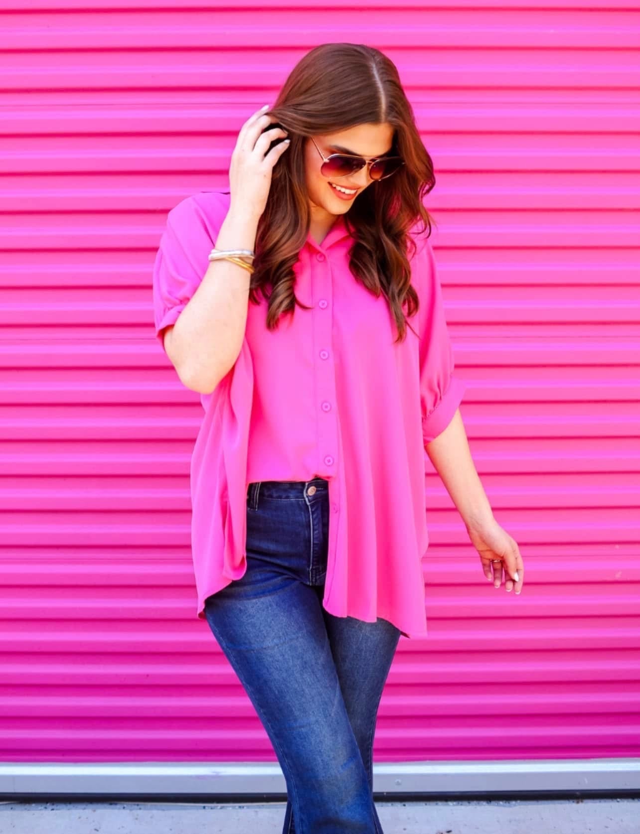 Pink Oakley Top Small-Plus