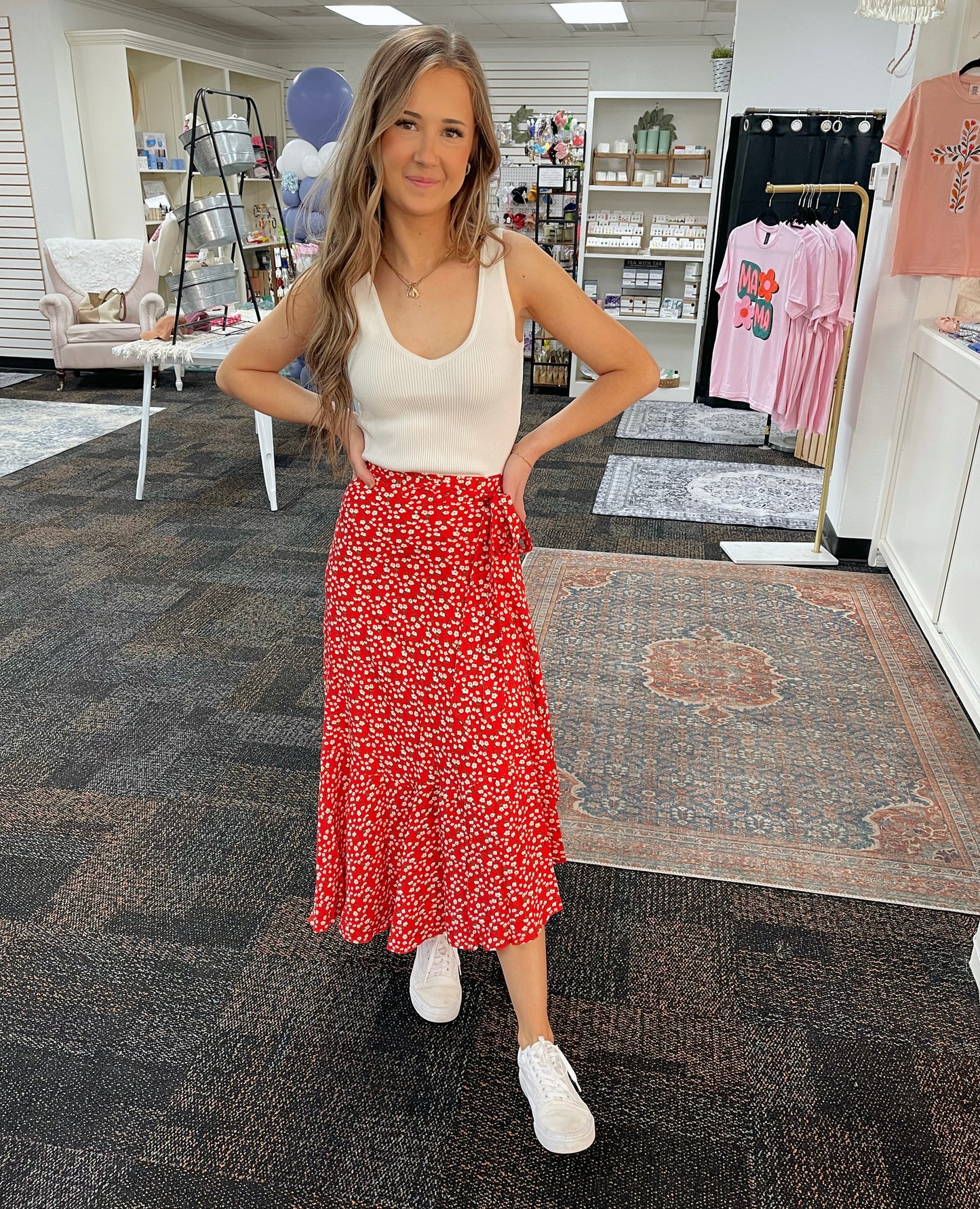 Berti Floral Wrap Skirt