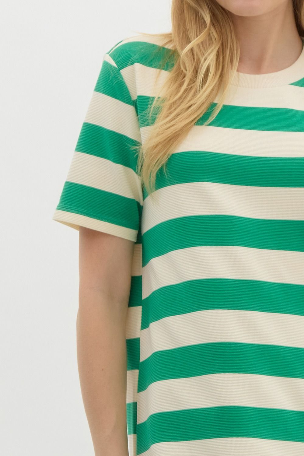 Green Striped Midi Dress
