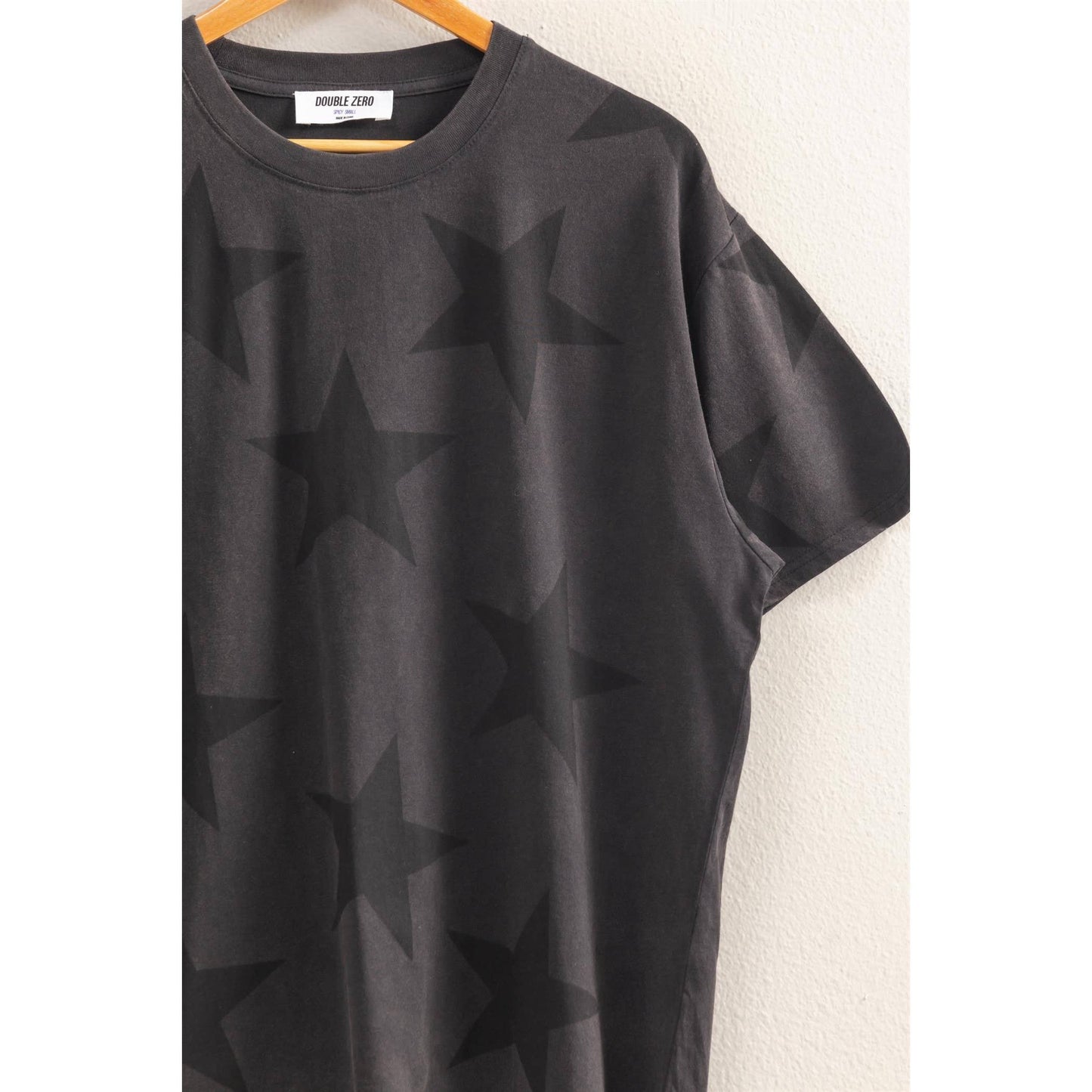 Washed Star Pattern Short Sleeve Tee