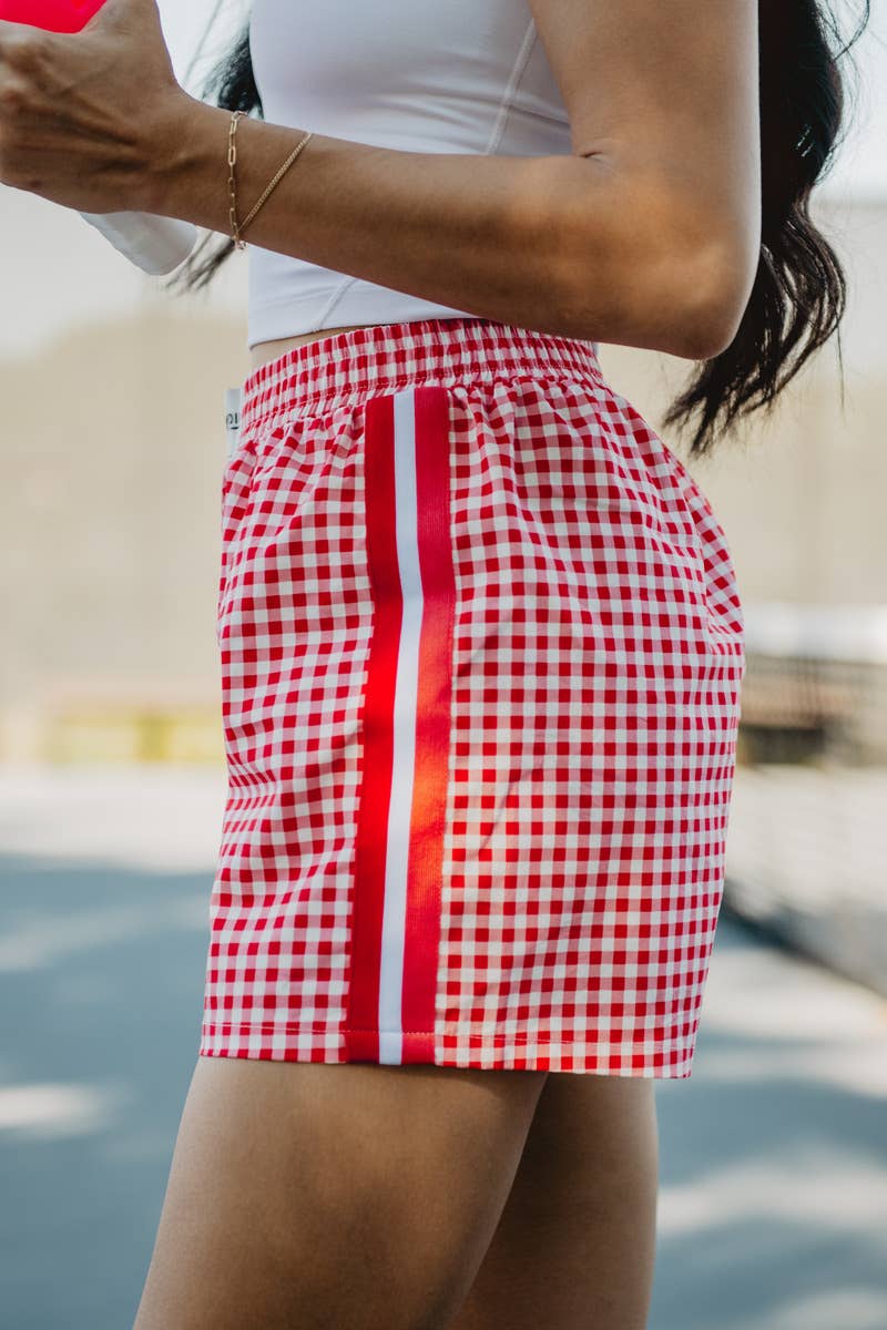 Red Plaid Cute Women's Boxer Shorts