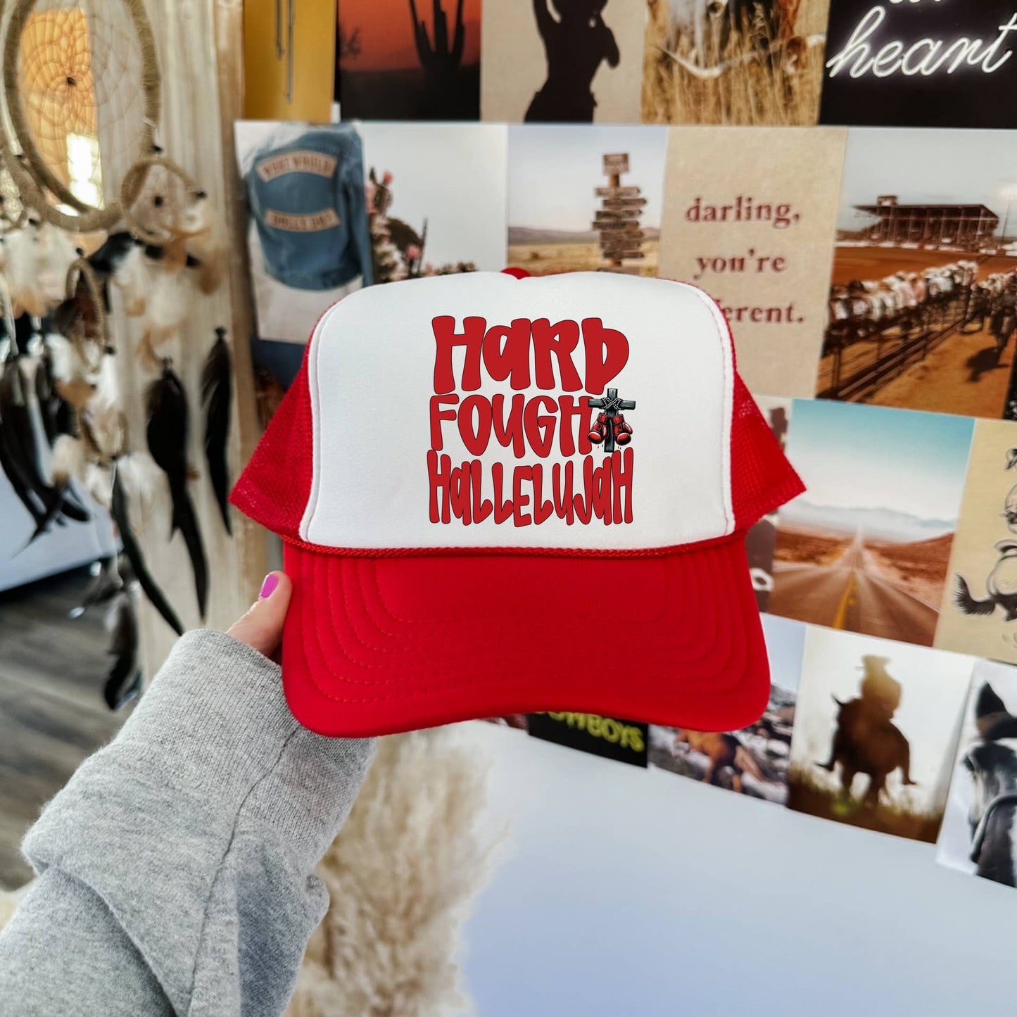 Hard Fought Hallelujah Trucker Hat