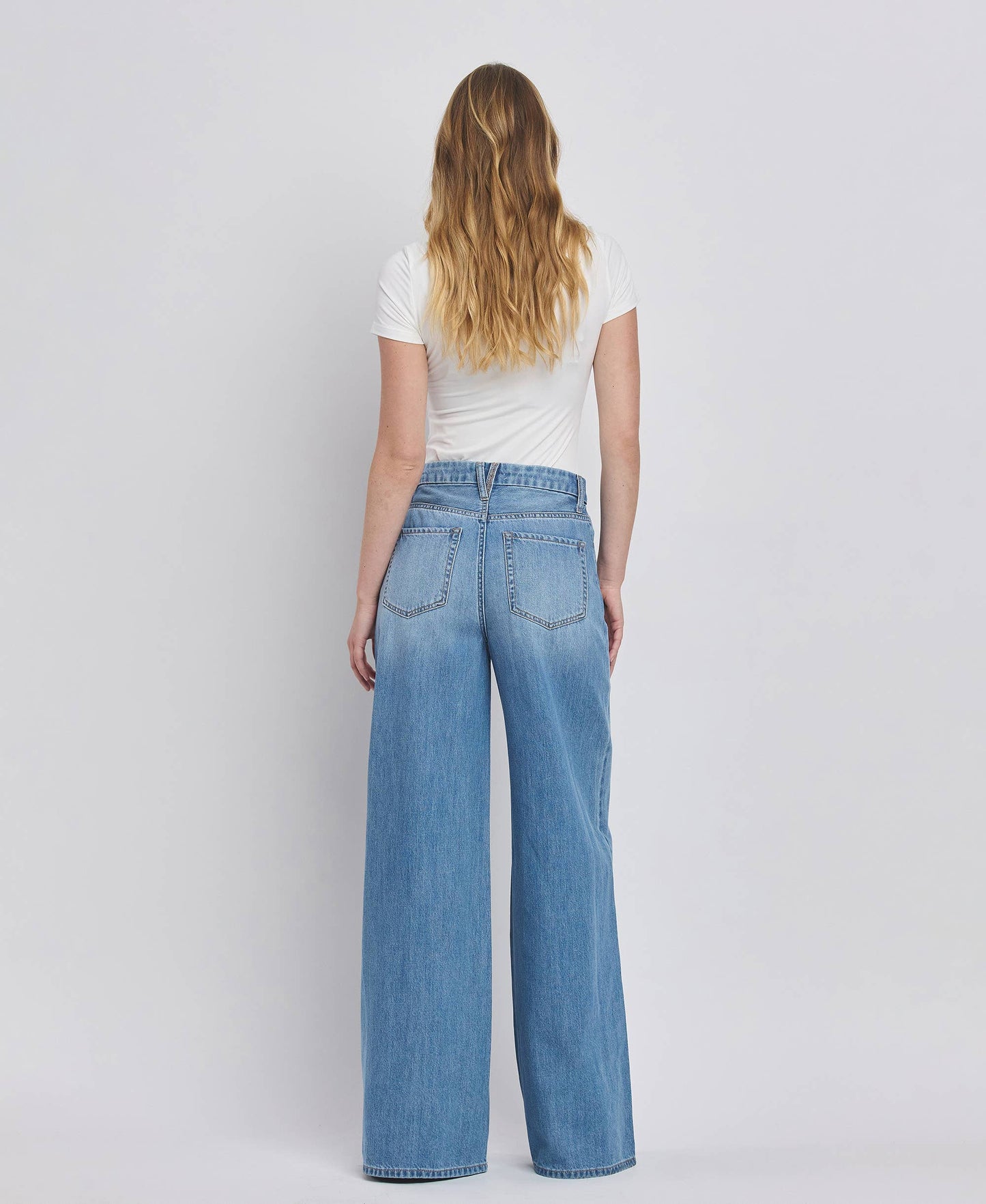 KUDOS SUPER HIGH RISE WIDE LEG JEANS