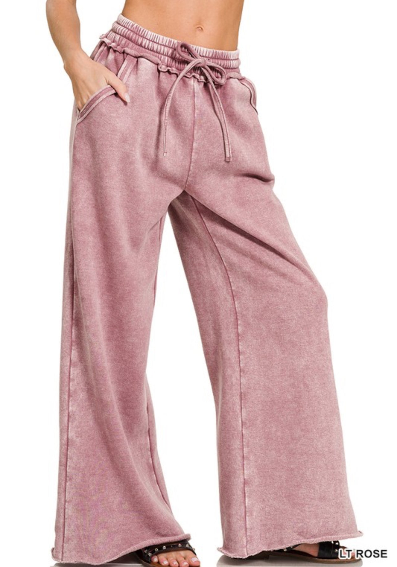 Acid Washed Fleece Pants