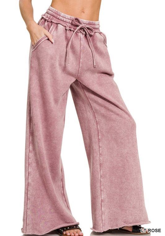 Acid Washed Fleece Pants