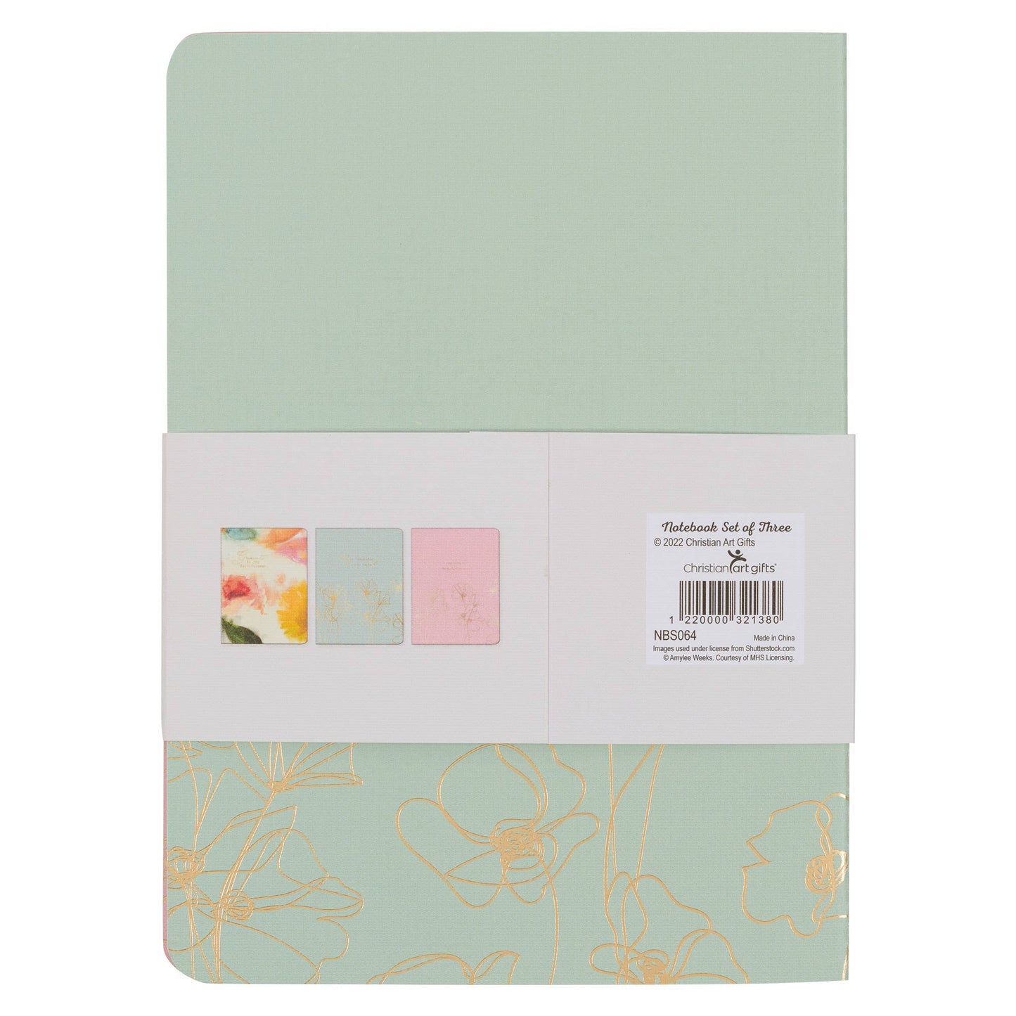 Notebook Set 3pc White Great, Blue Mercies, Pink Thy Mercy