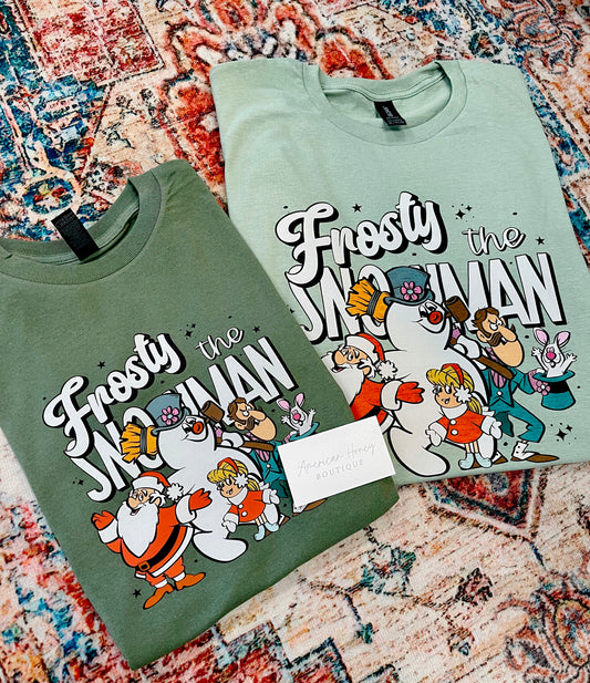 Frosty the Snowman Tee. Youth and Adult