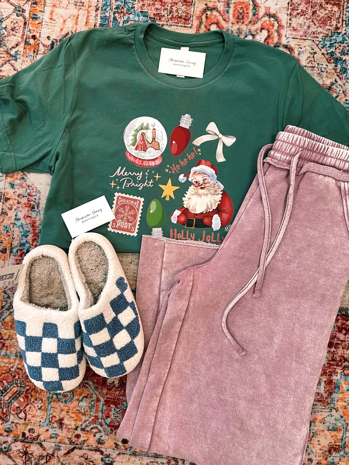 Merry & Bright Collage Tee