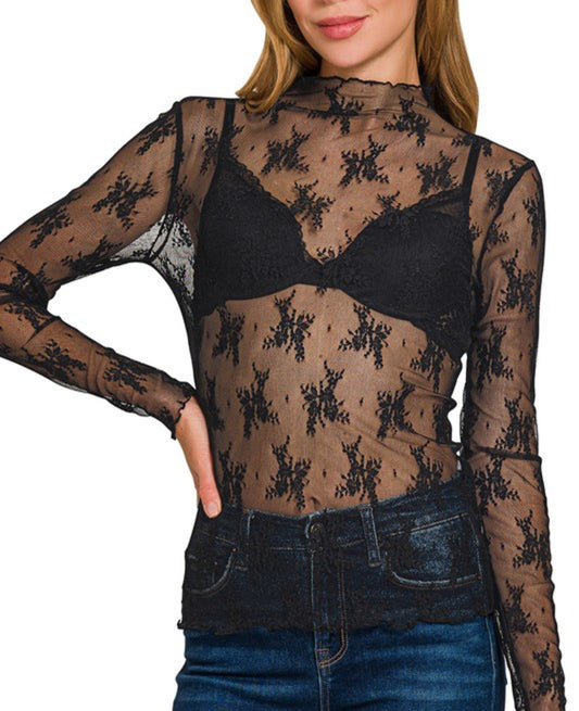 Lace layering Tops