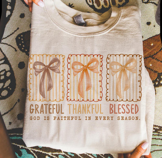 Grateful Thankful Blessed Sweatshirt