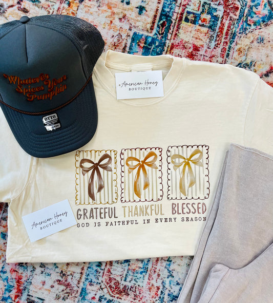 Grateful Thankful Blessed Tee