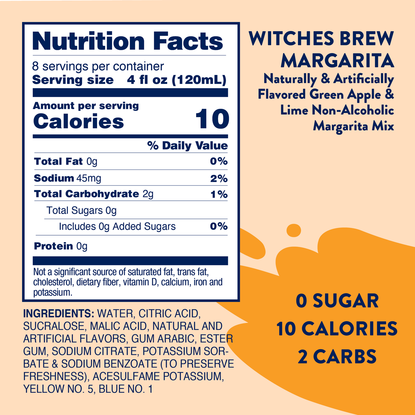 Witches Brew Green Apple Margarita - Sugar Free Mixer - SALE