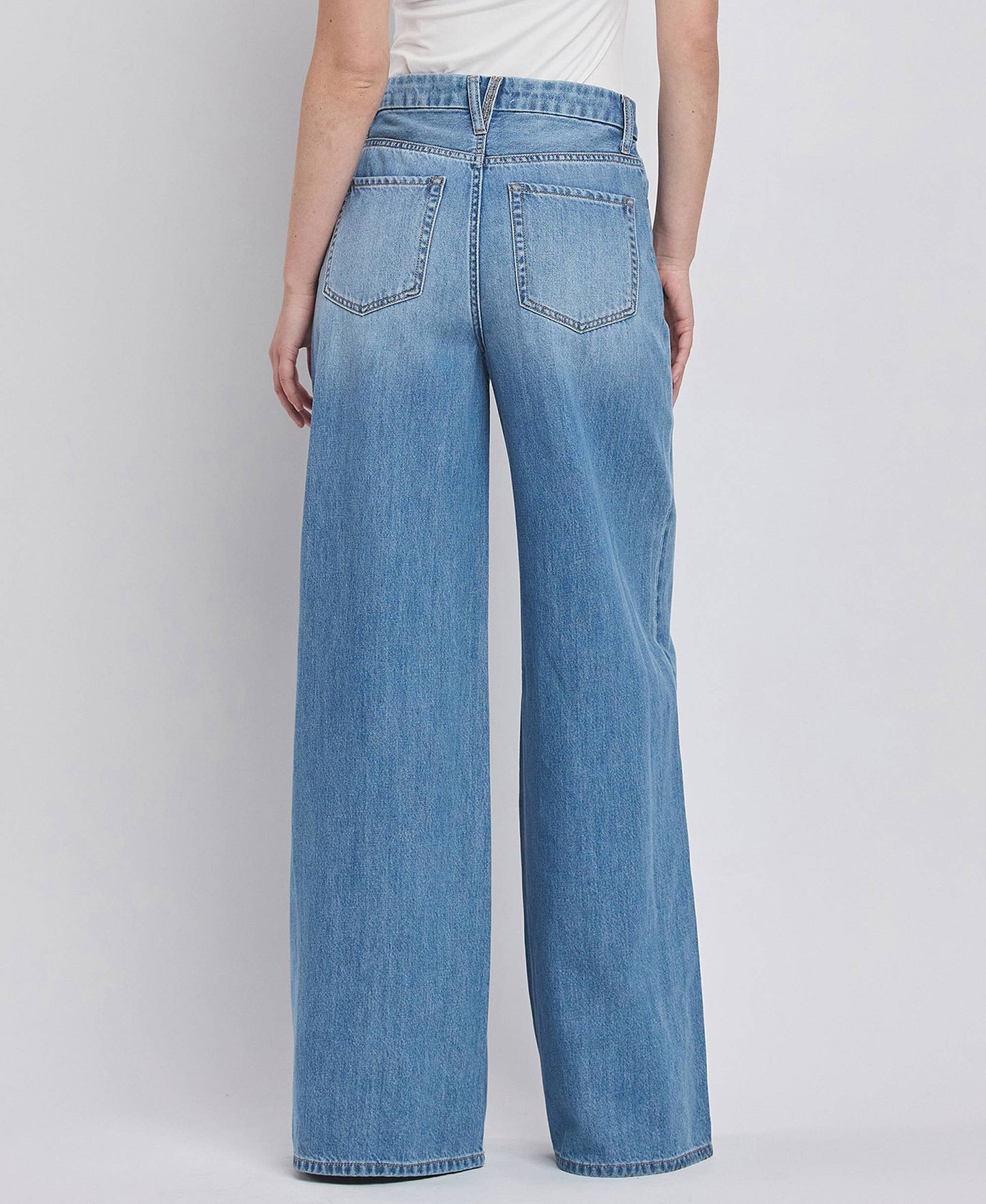KUDOS SUPER HIGH RISE WIDE LEG JEANS