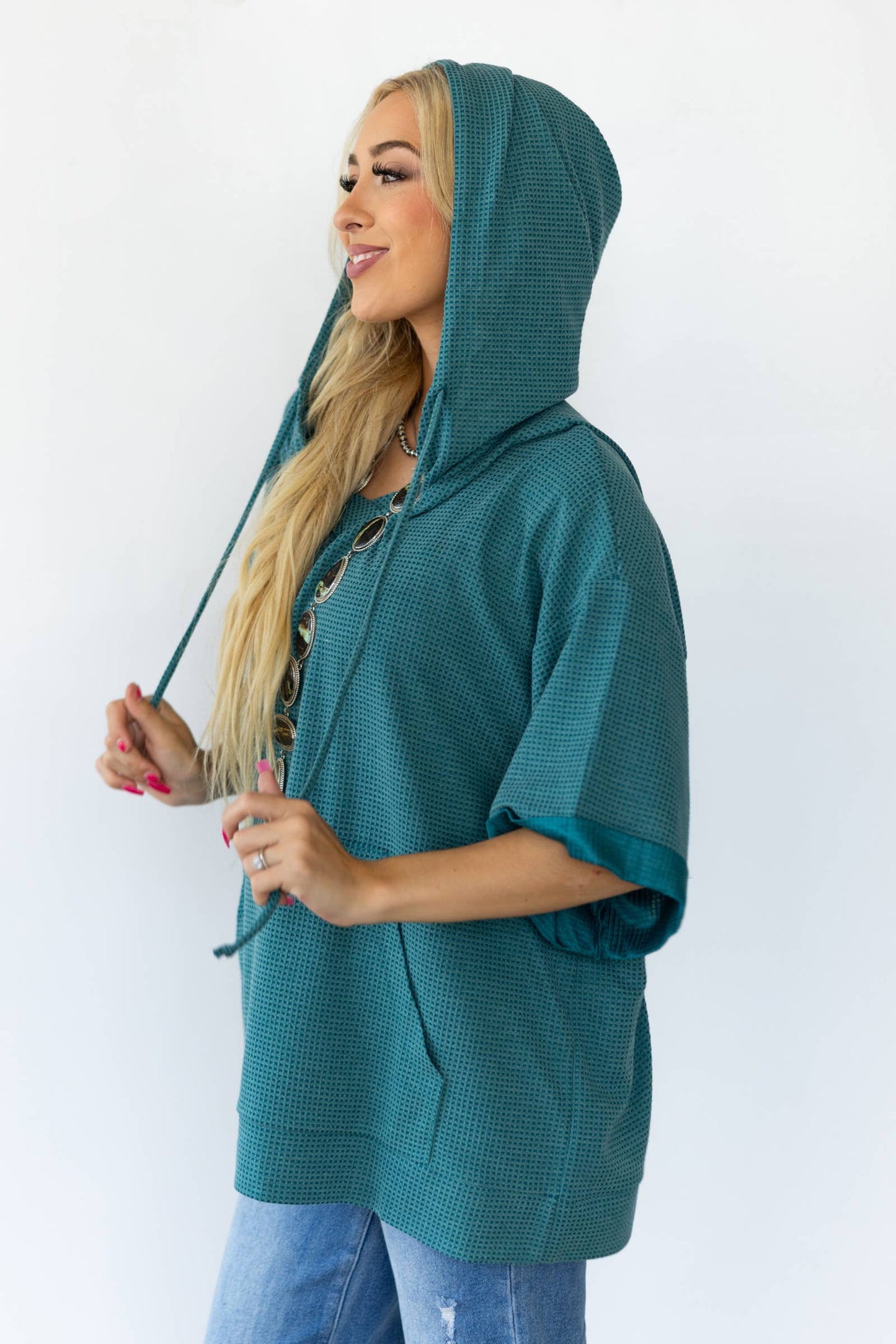 Two Tone Hoodie Top