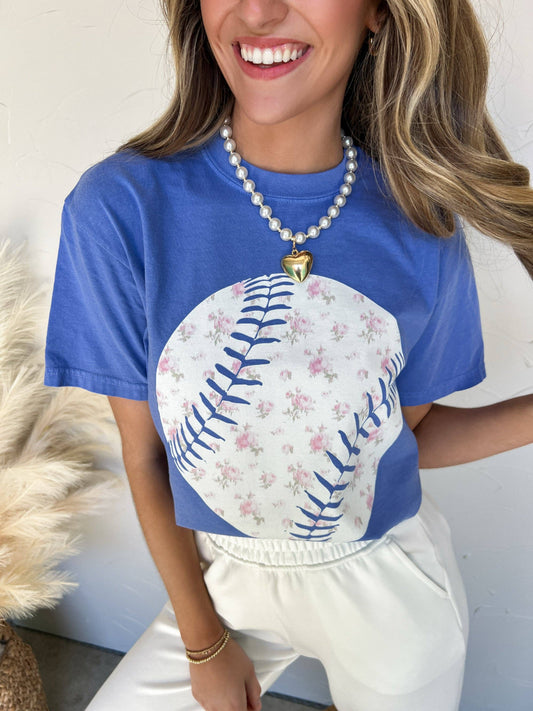 Floral Baseball T-shirt